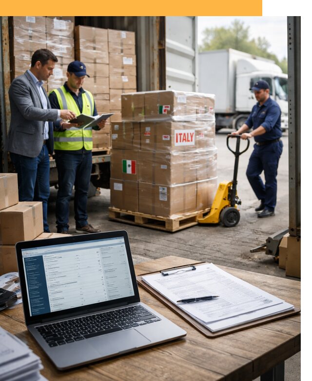 Доставка грузов из Италии: морские и авиаперевозки от 18754