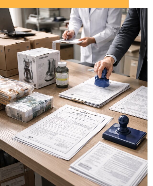 Сертификация импортных товаров от 12503 с таможенным сопровождением